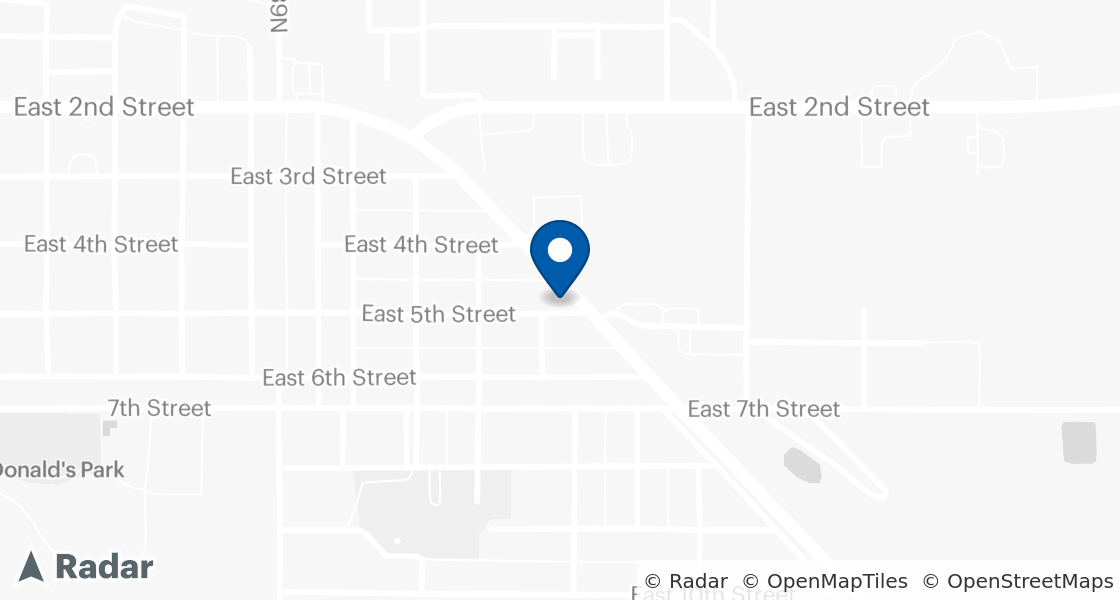 Map of Dairy Queen Location:: 1014 E 5th St, Winner, SD, 57580-2113